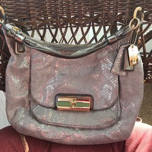 Coach shimmery python bag